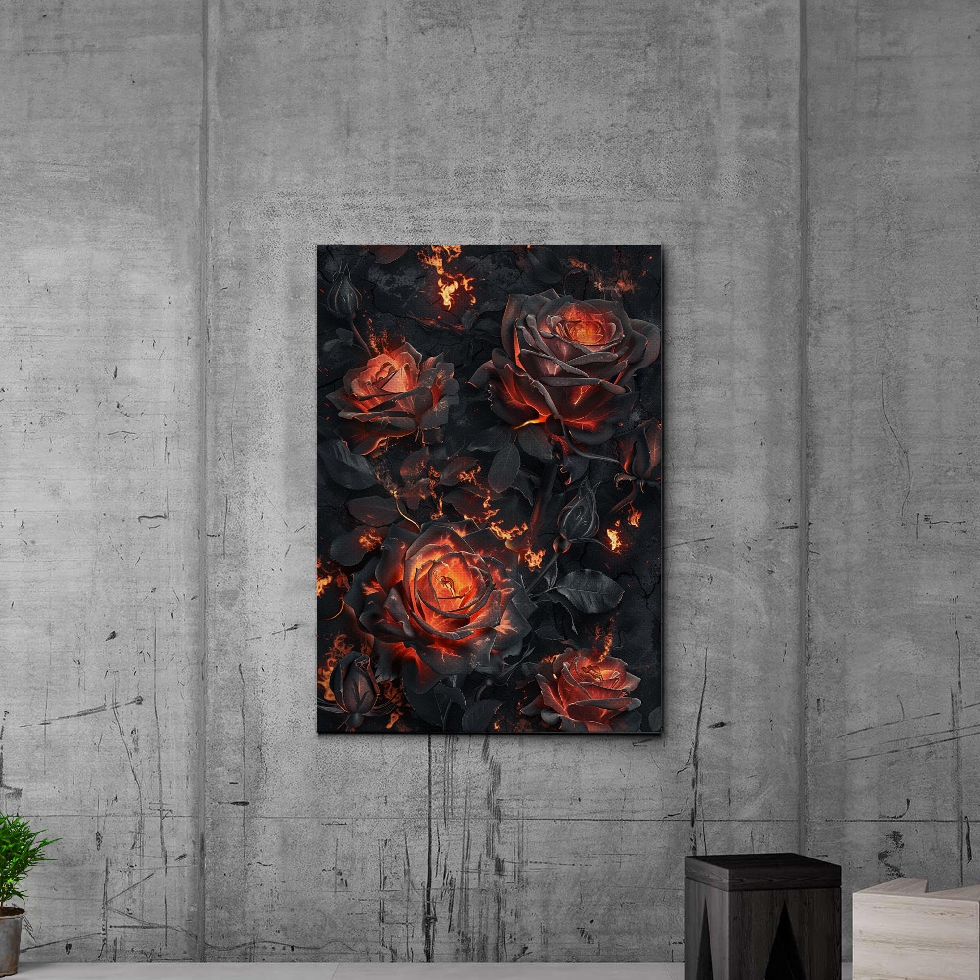Amazon.com: Black Rose Painting, Victorian Gothic, Creepy Goth